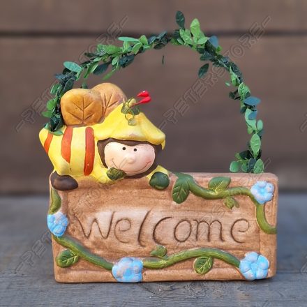 Kerámia Welcome Ajtódísz