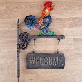 Öntöttvas Kakasos Welcome tábla