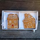 Karácsonyi dísz - Mézeskalács Házikó Akasztós 2 db-os