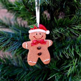 Karácsonyi dísz - Mézeskalács Figura Akasztós