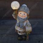Karácsonyi dísz - Kislány Lámpással Ledes Világít