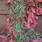 Karácsonyi koszorú nyalókával ajtódísz