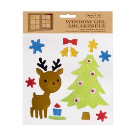 Karácsonyi dísz - Ablakzselé Szarvas, Fenyőfa