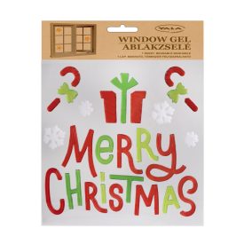 Karácsonyi dísz - Ablakzselé Boldog Karácsonyt