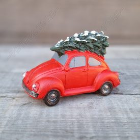   Karácsonyi dísz - Autó Bogárhátú fenyőfával Világít