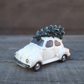   Karácsonyi dísz - Autó Bogárhátú fenyőfával Világít