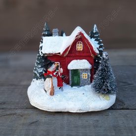 Karácsonyi Dísz - Házikó Ledes