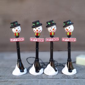 Téli falu - Kandeláber 4 db-os világít