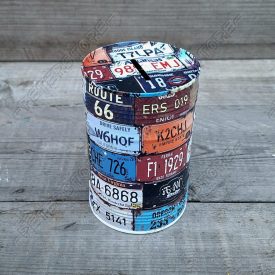 Fém Persely - Rendszámok