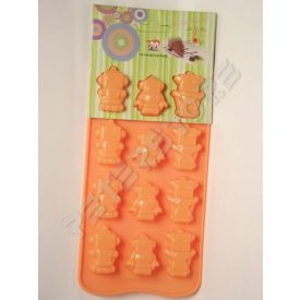 Szilikon Bonbon, Jégkocka forma Robotok Narancssárga