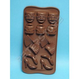 Szilikon Bonbon, Jégkocka forma Divat Barna Dobozos