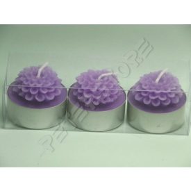 Virág alakú nagy mécses, gyertya 3 db-os szett