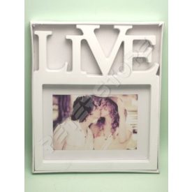  Fali Fényképtartó képkeret 1 db 10x15cm képnek Live Fehér