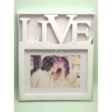 Fali Fényképtartó képkeret 1 db 10x15cm képnek Live Fehér