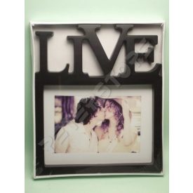   Fali Fényképtartó képkeret 1 db 10x15cm képnek Live Fekete