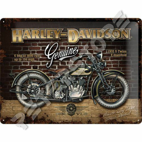 Retró Fém Tábla - Harley-Davidson 1933 Motor Reklámtábla Dombornyomott