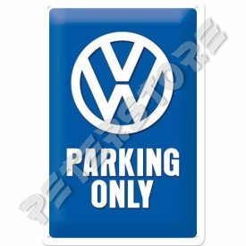 Retró Fém Tábla - Volkswagen VW Parkoló Dombornyomott