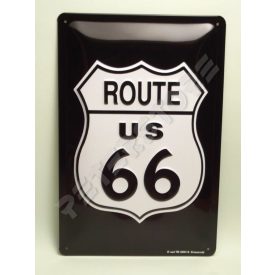Retró Fém Tábla - U.S. Route 66 Dombornyomott