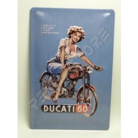 Retró Fém Tábla - Ducati 60 Reklámtábla Dombornyomott