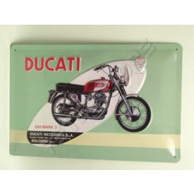 Retró Fém Tábla - Ducati Reklámtábla Dombornyomott