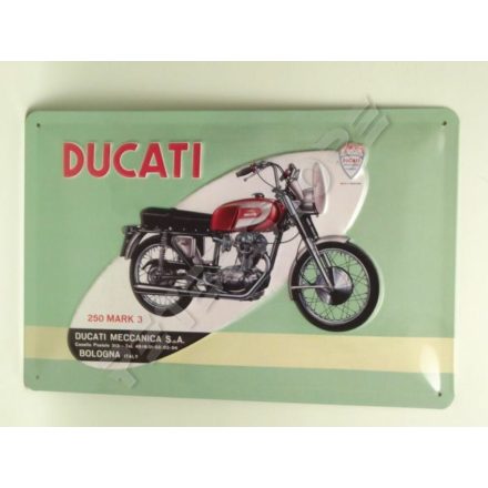 Retró Fém Tábla - Ducati Reklámtábla Dombornyomott