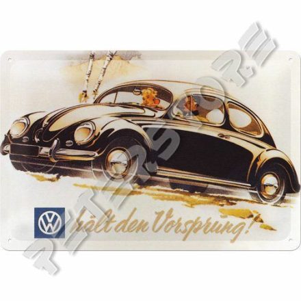 Retró Fém Tábla - Volkswagen VW Bogár, Beetle Reklámtábla Dombornyomott
