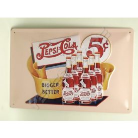 Retró Fém Tábla - Pepsi Cola Reklámtábla Dombornyomott