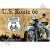 Retró Fém Tábla - U.S. Route 66 Dombornyomott