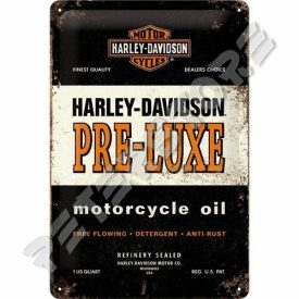  Retró Fém Tábla - Harley-Davidson Pre-Luxe Motor Olaj Reklámtábla Dombornyomott