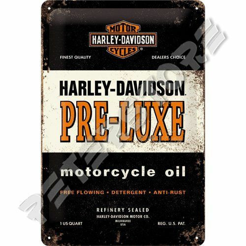 Retró Fém Tábla - Harley-Davidson Pre-Luxe Motor Olaj Reklámtábla Dombornyomott