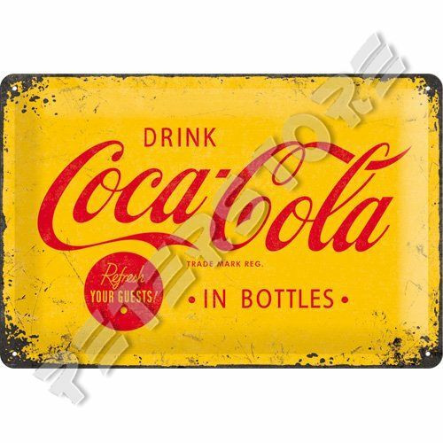 Retró Fém Tábla - Coca-Cola - Coca-Cola Ital Palackban Reklámtábla Dombornyomott
