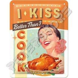 Retró Fém Tábla - Csókolom a szakácsot Dombornyomott