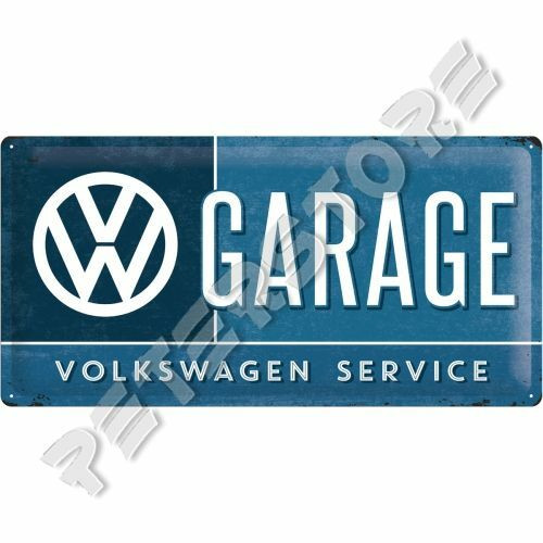 Retró Fém Tábla - Volkswagen Service, Garage - VW Garázs,szerviz Reklámtábla Dombornyomott