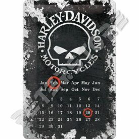 Fém Öröknaptár - Harley-Davidson Motor Dombornyomott