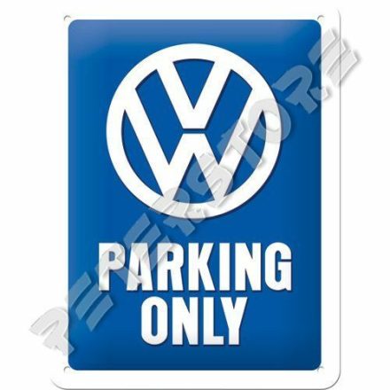 Retró Fém Tábla - Volkswagen VW Parkoló Dombornyomott