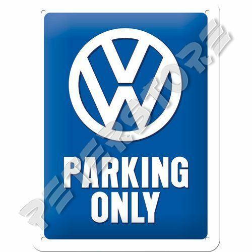 Retró Fém Tábla - Volkswagen VW Parkoló Dombornyomott
