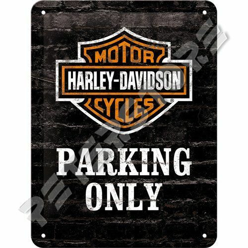 Retró Fém Tábla - Harley-Davidson Parkoló Reklámtábla Dombornyomott