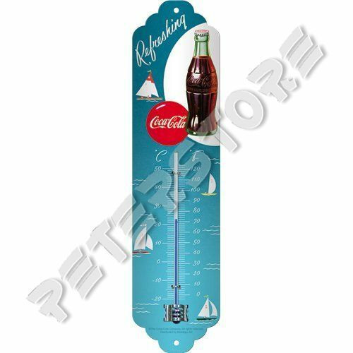 Retró Fém Hőmérő - Coca-Cola - Frissítő Coca-Cola