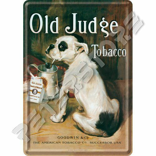 Retró Fém Képeslap - Old Judge Tobacco