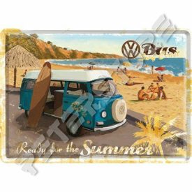 Retró Fém Képeslap - Volkswagen VW T1 Busz