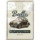 Retró Fém Képeslap - Volkswagen VW Bogár
