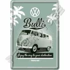 Retró Fém Képeslap - Volkswagen VW T1 Busz