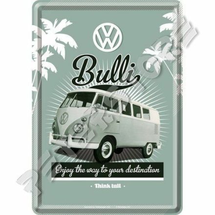 Retró Fém Képeslap - Volkswagen VW T1 Busz