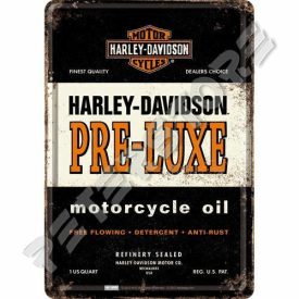 Retró Fém Képeslap - Harley-Davidson Pre-Luxe Motor Olaj