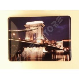 Retró Fém Képeslap - Budapest - Lánchíd