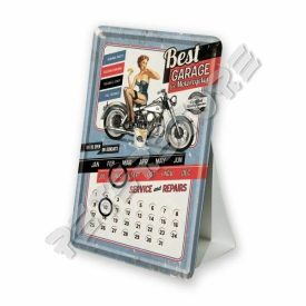   Retró Fém Asztali Öröknaptár - Best Garage For Motorcycles