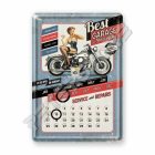 Retró Fém Asztali Öröknaptár - Best Garage For Motorcycles