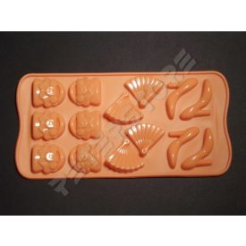 Szilikon Bonbon, Jégkocka forma Divat Narancssárga