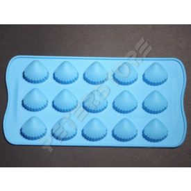 Szilikon Bonbon, Jégkocka forma Kagyló Kék