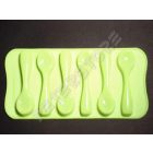 Szilikon Bonbon, Jégkocka forma Kanál Zöld